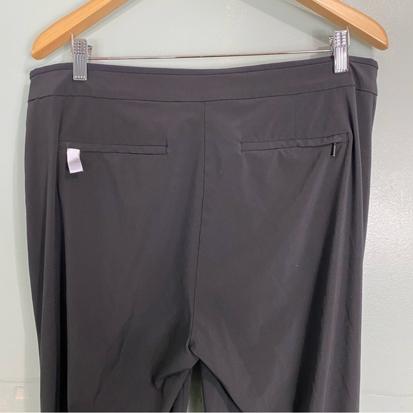 Athleta 376009 Gramercy Track Trouser Black Wide Leg Travel Casual Sz 14 - Picture 6 of 7